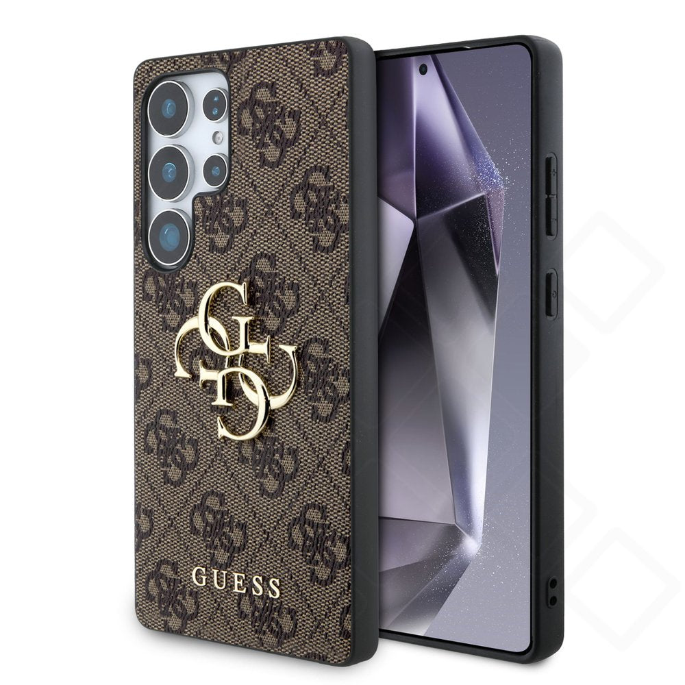 Guess PU 4G Metal Logo Case für S938B Samsung Galaxy S25 Ultra - brown