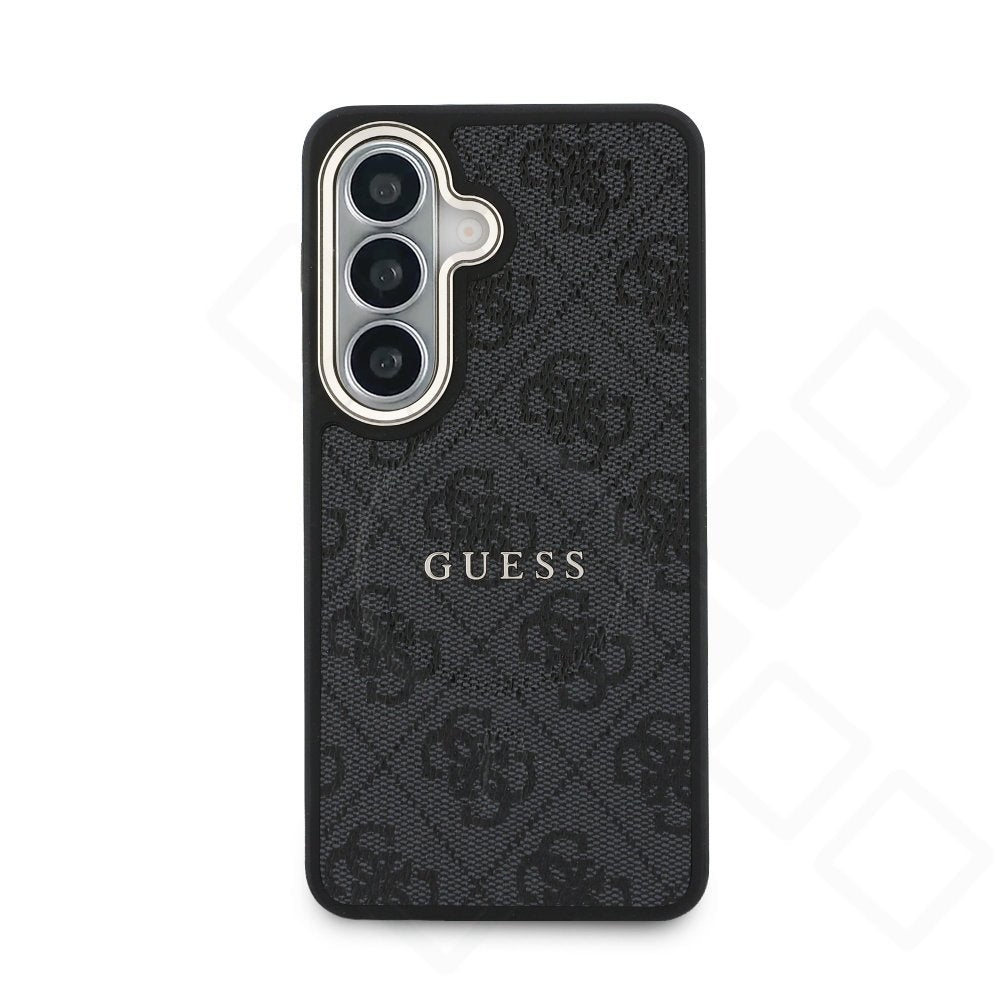 Guess 4G Gold Frame Magnetic Case für Samsung Galaxy S26 – Schwarz