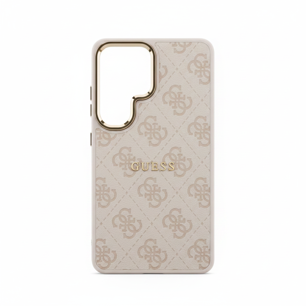 Guess PU Leather 4G Gold Frame Magnetic Case für S948B Samsung Galaxy S26 Ultra - pink