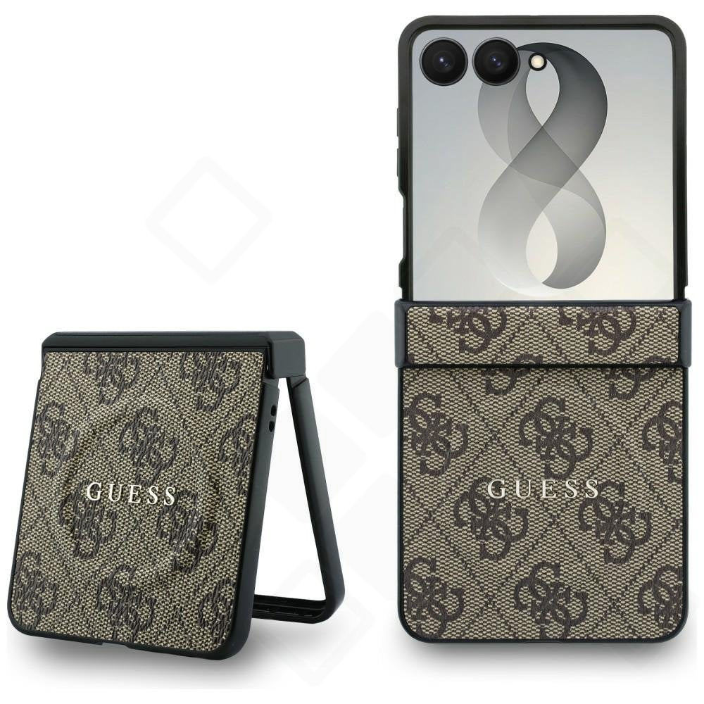 Guess PU Leather 4G Magnetic Case für F776B Samsung Galaxy Z Flip8 - brown