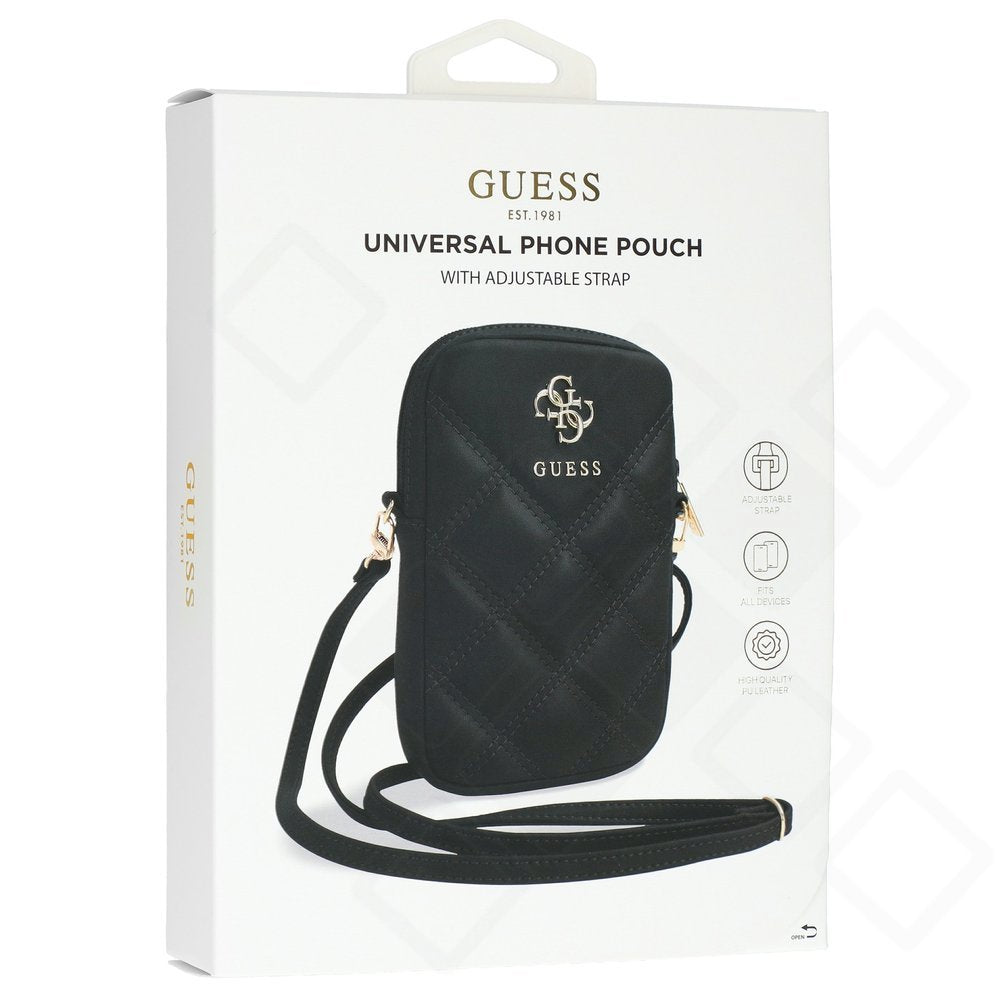Guess PU Quilted 4G Metal Logo Wallet - black