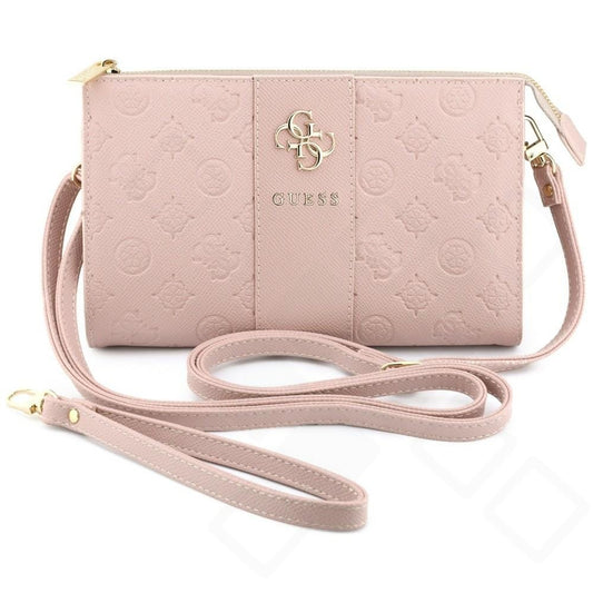 Guess Peony 4G & Classic Logo Stripe Wallet - pink