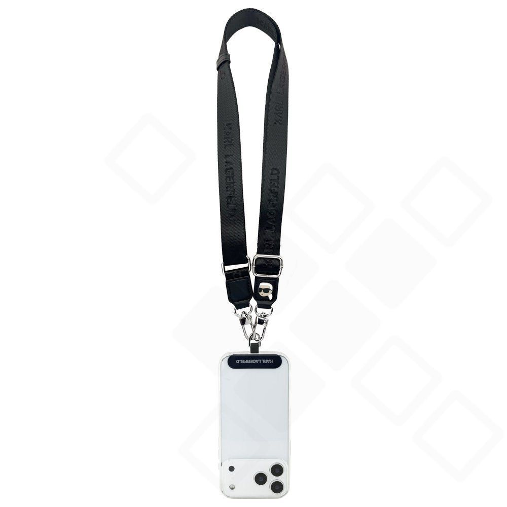 Karl Lagerfeld Crossbody Strap Nylon Karl Patch - black