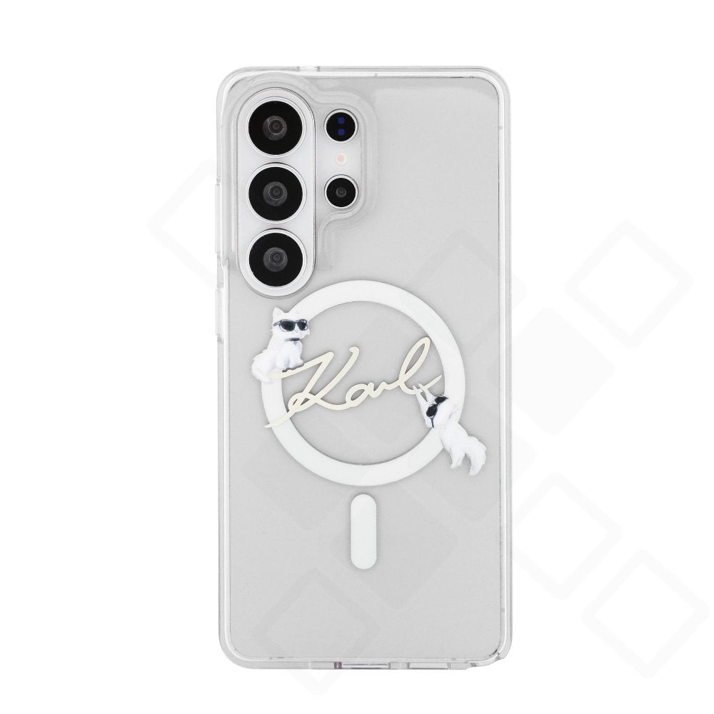 Karl Lagerfeld IML Choupette Karl Skript Logo Case für S948B Samsung Galaxy S26 Ultra - transparent