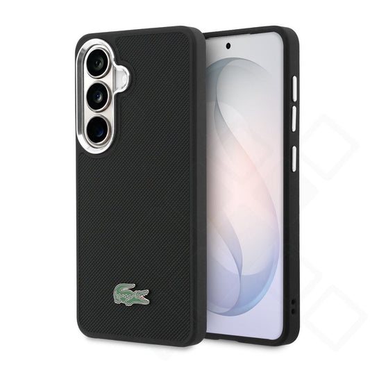 Lacoste Wrap Petit Piqué PVC Case für Samsung Galaxy S26 – Schwarz