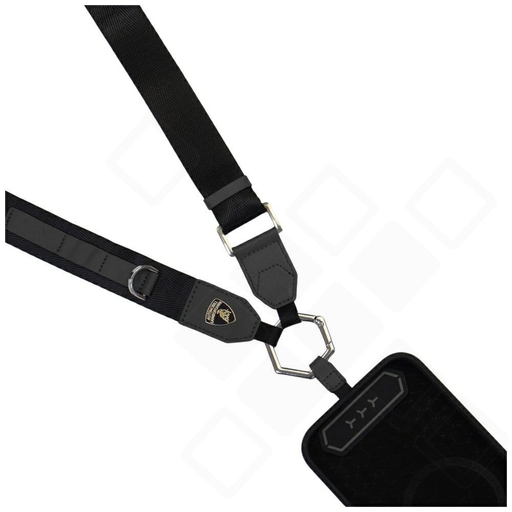 Lamborghini Crossbody Lanyard - black