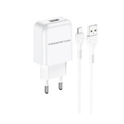 Powerstar Herkules 18W Quick Charge 3.0 Ladegerät mit Micro-USB Kabel in Wei