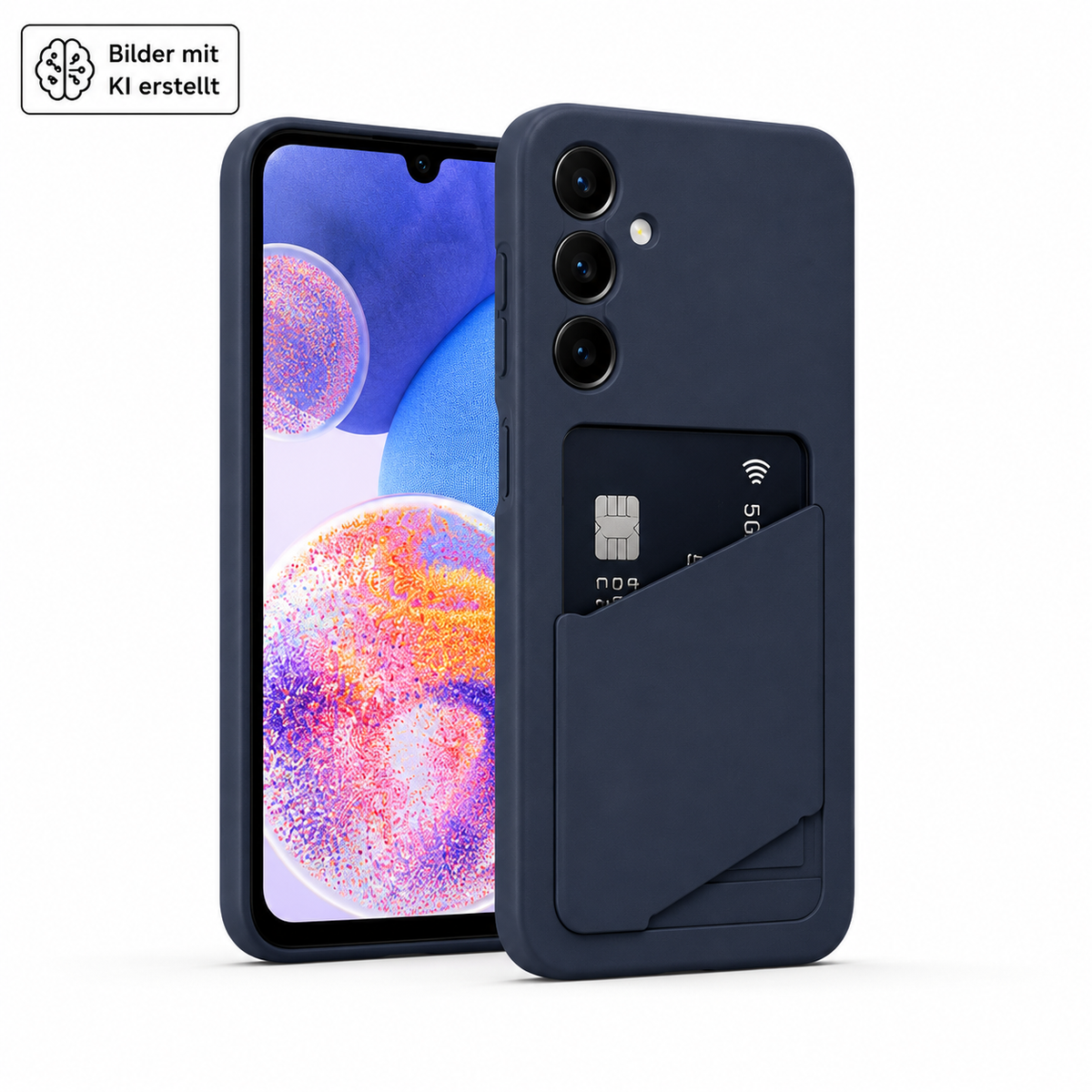 Samsung Card Slot Cover für A256B Samsung Galaxy A25 5G - blue black