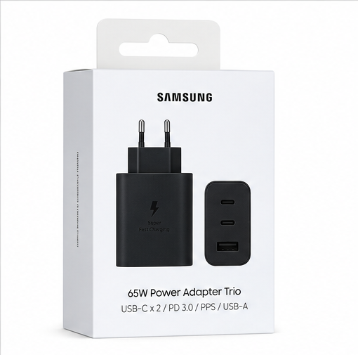Samsung Power Adapter Trio EP-T6530NBEGEU 65W - black