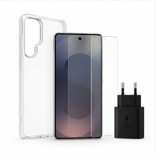 Samsung Starter Kit Galaxy S26 Ultra Case Displayschutzglas Ladeadapter