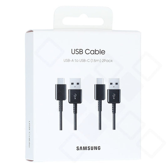 Samsung USB-C Ladekabel USB-A auf USB-C 2er Set 1,5 m Schwarz