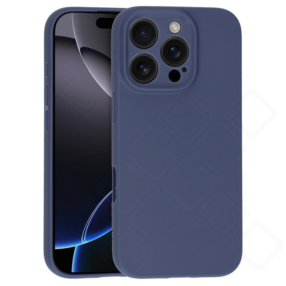 anco TPU Case für Apple iPhone 16 Pro in Dunkelblau aus mattem TPU