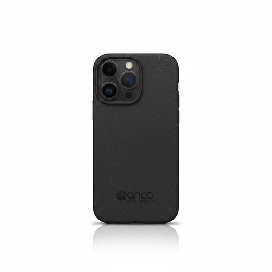 anco Bioly Handyhülle für Apple iPhone 14 Pro in Schwarz aus biologisch abbaubarem Material