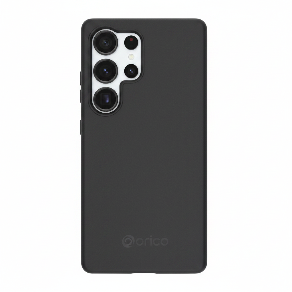 anco Bioly Case für Samsung Galaxy S25 Ultra in Schwarz aus biologisch abbaubarem Material