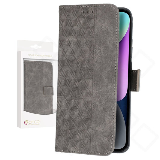 anco Bookcase Geometric für Apple iPhone 14 Plus - grey