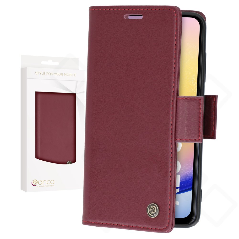 anco Bookcase Miami für A256B Samsung Galaxy A25 5G - bordeaux