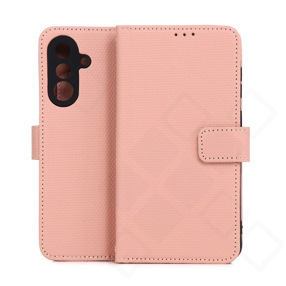 anco Bookcase Triangle für A175B, A176B, A266B Samsung Galaxy A17 4G, A17 5G, A18 4G, A18 5G, A26 5G - pink