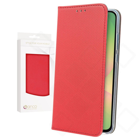 anco Bookcase Basic Magnetic für Galaxy A56 5G in Rot