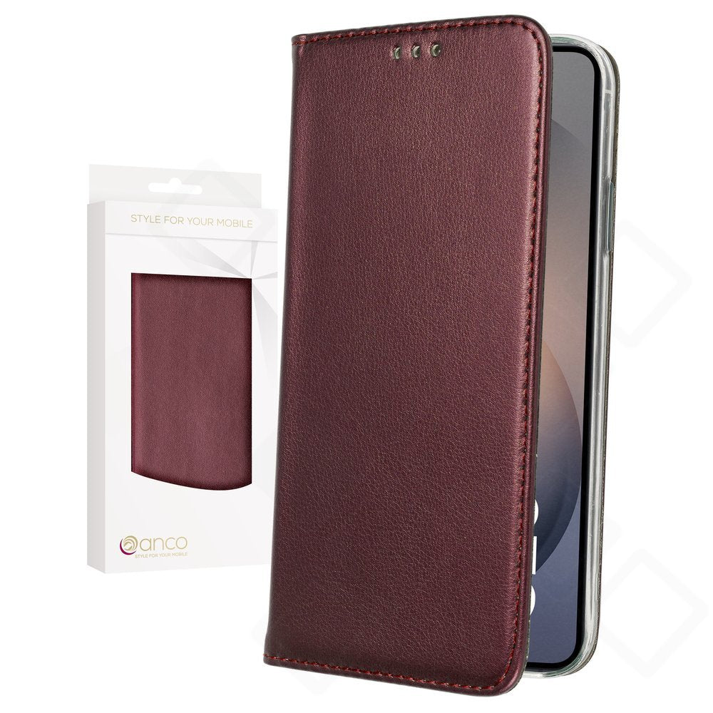 anco Bookcase basic magnetic für S942B Samsung Galaxy S26 - burgundy