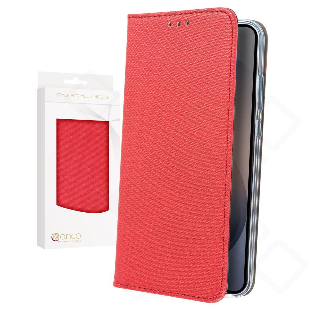 anco Bookcase Basic Magnetic für Samsung Galaxy S26 – Rot