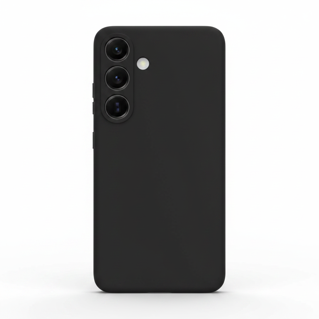 anco Dark Case für Samsung Galaxy S25 aus mattem TPU in Schwarz