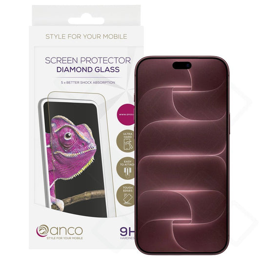 anco Diamond Glass für Apple iPhone 16 Pro Max, 17 Pro Max, 18 Pro Max - black