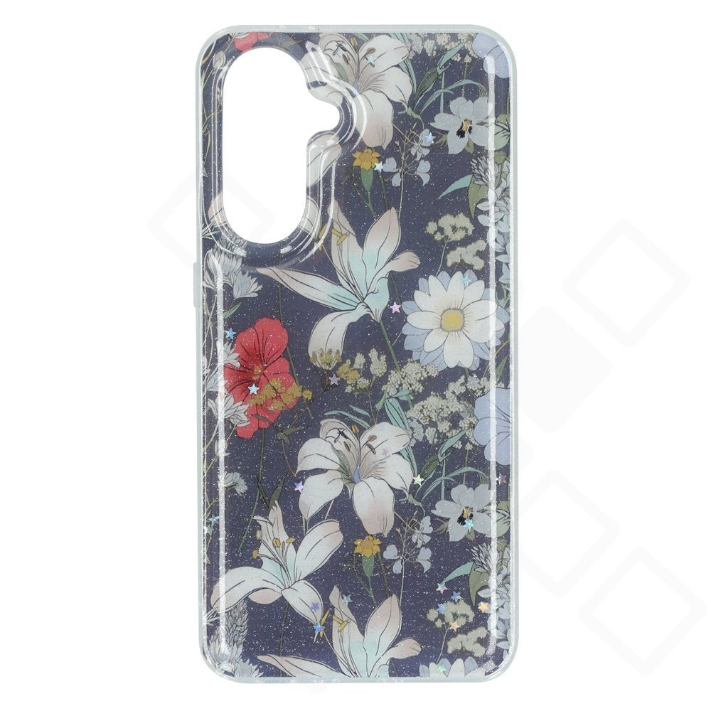 anco Flower Case für A366B, A566B Samsung Galaxy A36 5G, A56 5G - blue