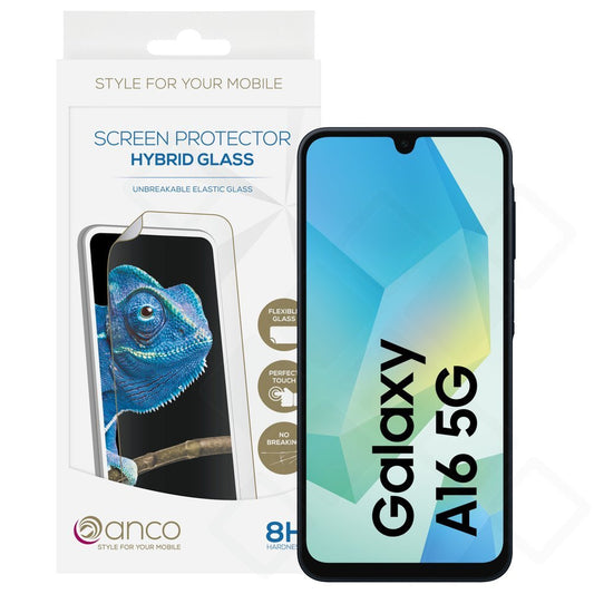anco Hybrid Glass 0,19 mm mit 8H Displayschutz für Samsung Galaxy A16 4G und A16 5G