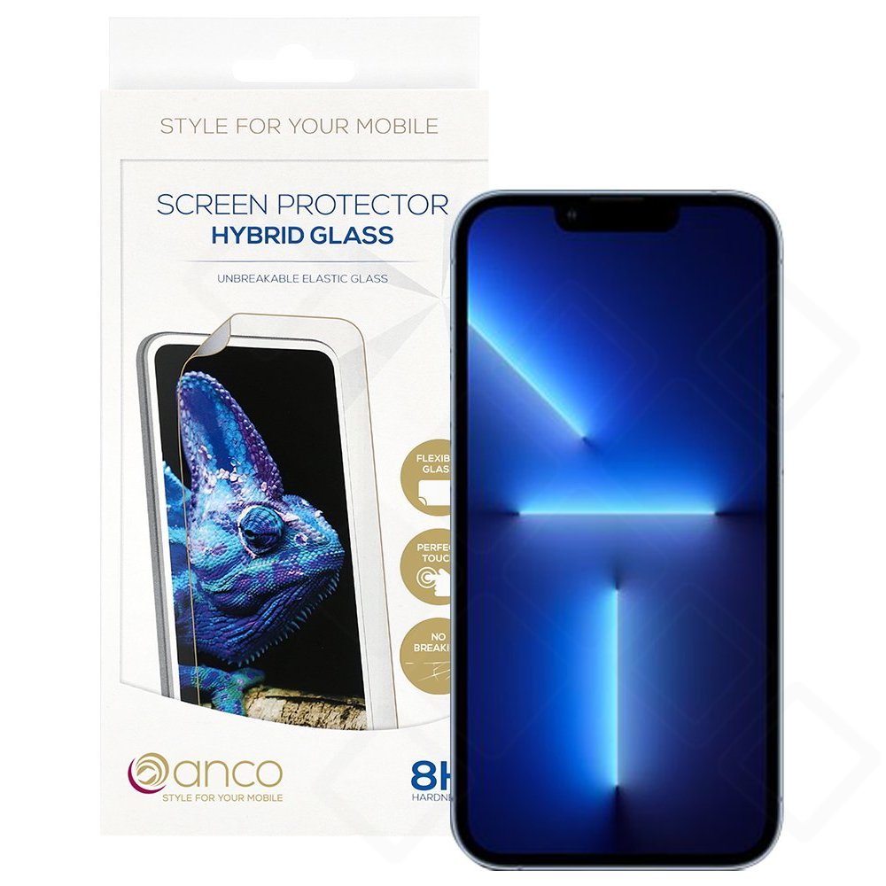 anco Hybrid Glass 8H für iPhone 13, 13 Pro, 14, 16e und 17e