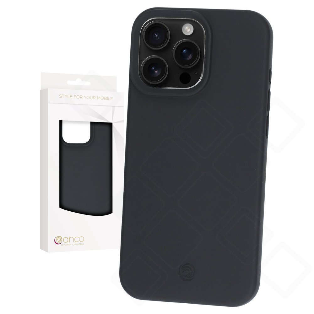 anco Liquid Silicone Case für Apple iPhone 16 Pro Max - black