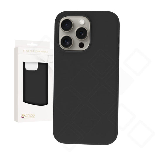 anco Liquid Silicone Case für Apple iPhone 15 Pro - black