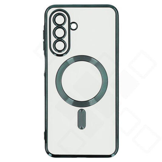 anco Magnetic Chrome Case für Galaxy A17 und A18 mit grünem Rahmen