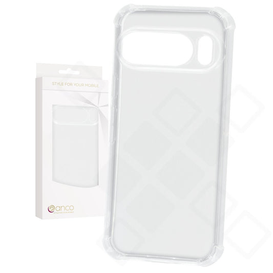 anco Protect Case für Google Pixel 10 und Pixel 10 Pro in Transparent – Vorderansicht