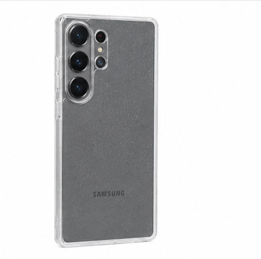 anco Shine Case für Samsung Galaxy S26 Ultra transparente TPU-Hülle mit Glitzereffekt