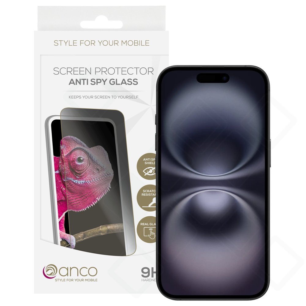 anco Tempered Glass Anti-Spy für Apple iPhone 16