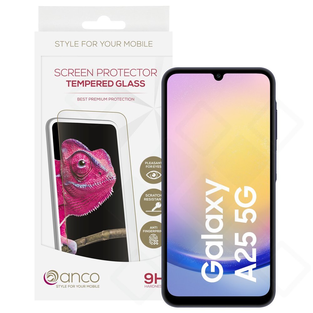 anco Tempered Glass Fullscreen für A245F, A256B Samsung Galaxy A24, A25 5G - black