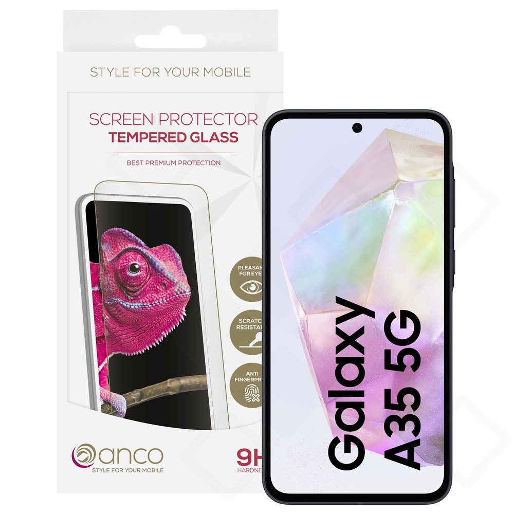 anco Tempered Glass Fullscreen für A356B Samsung Galaxy A35 5G - black
