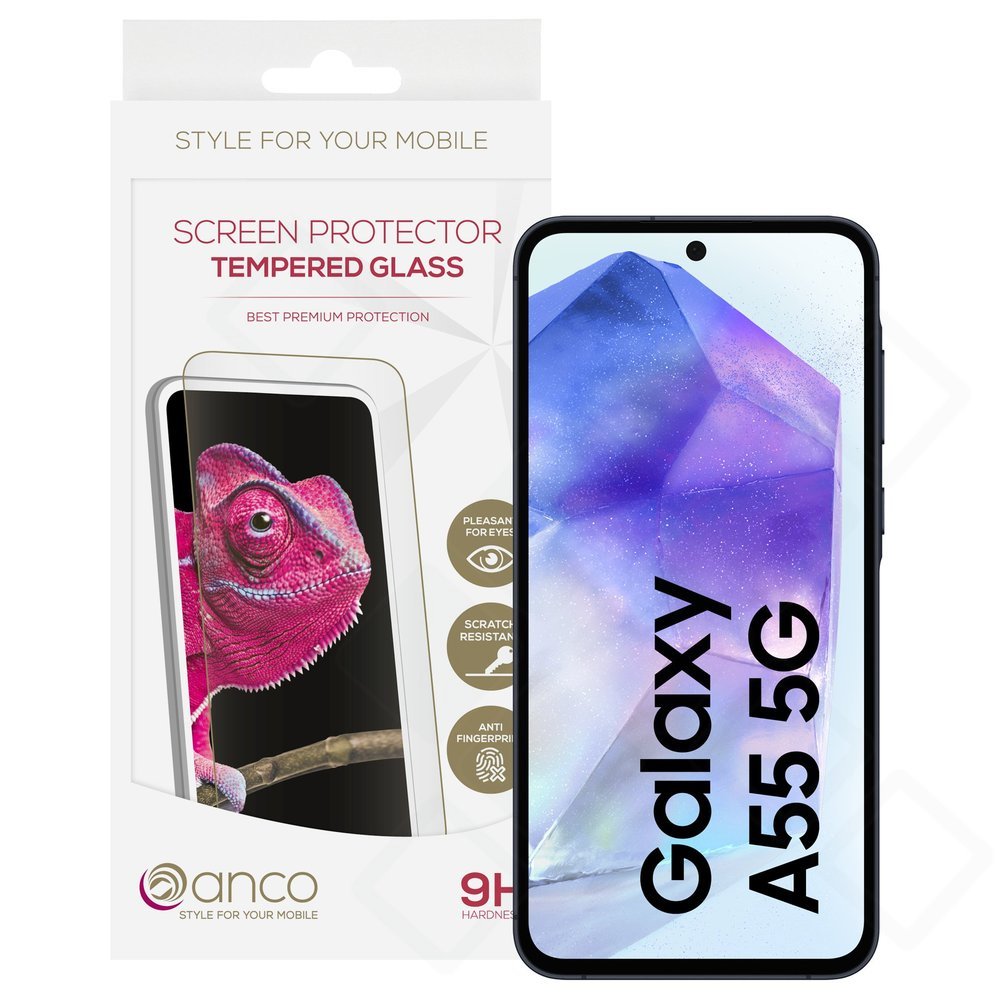 anco Tempered Glass Fullscreen für A556B Samsung Galaxy A55 5G - black