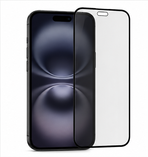 anco Tempered Glass Fullscreen 9H Panzerglas Schwarz für Apple iPhone 16 Plus