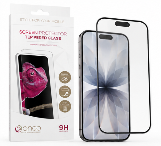 anco Fullscreen 9H Panzerglas für iPhone 16 Pro, 17, 17 Pro, 18 und 18 Pro
