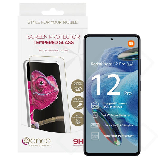 anco Tempered Glass Fullscreen für Xiaomi Redmi Note 11 Pro, Note 11 Pro 5G, Note 12 Pro - black