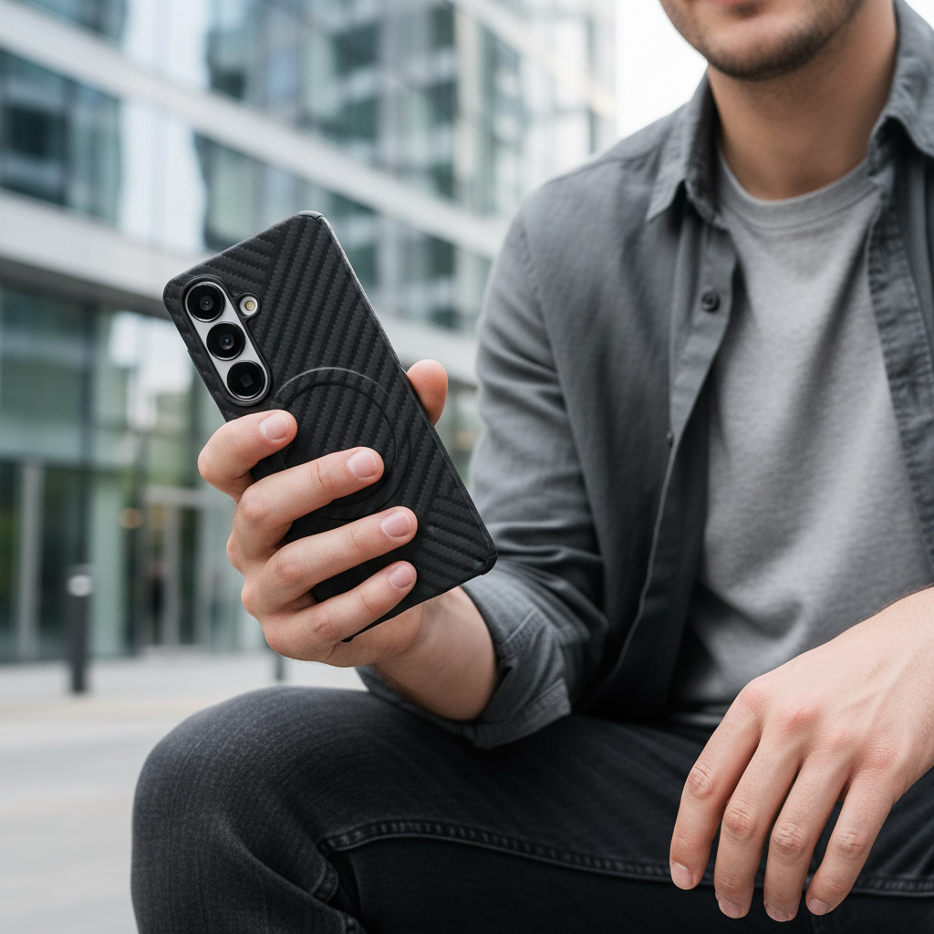 Anwendungsbild Samsung Case Carbon schwarz