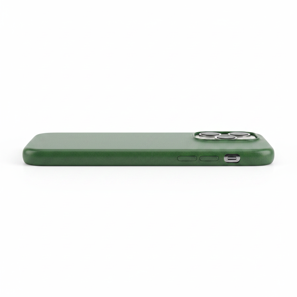 Green Leather Case – Side