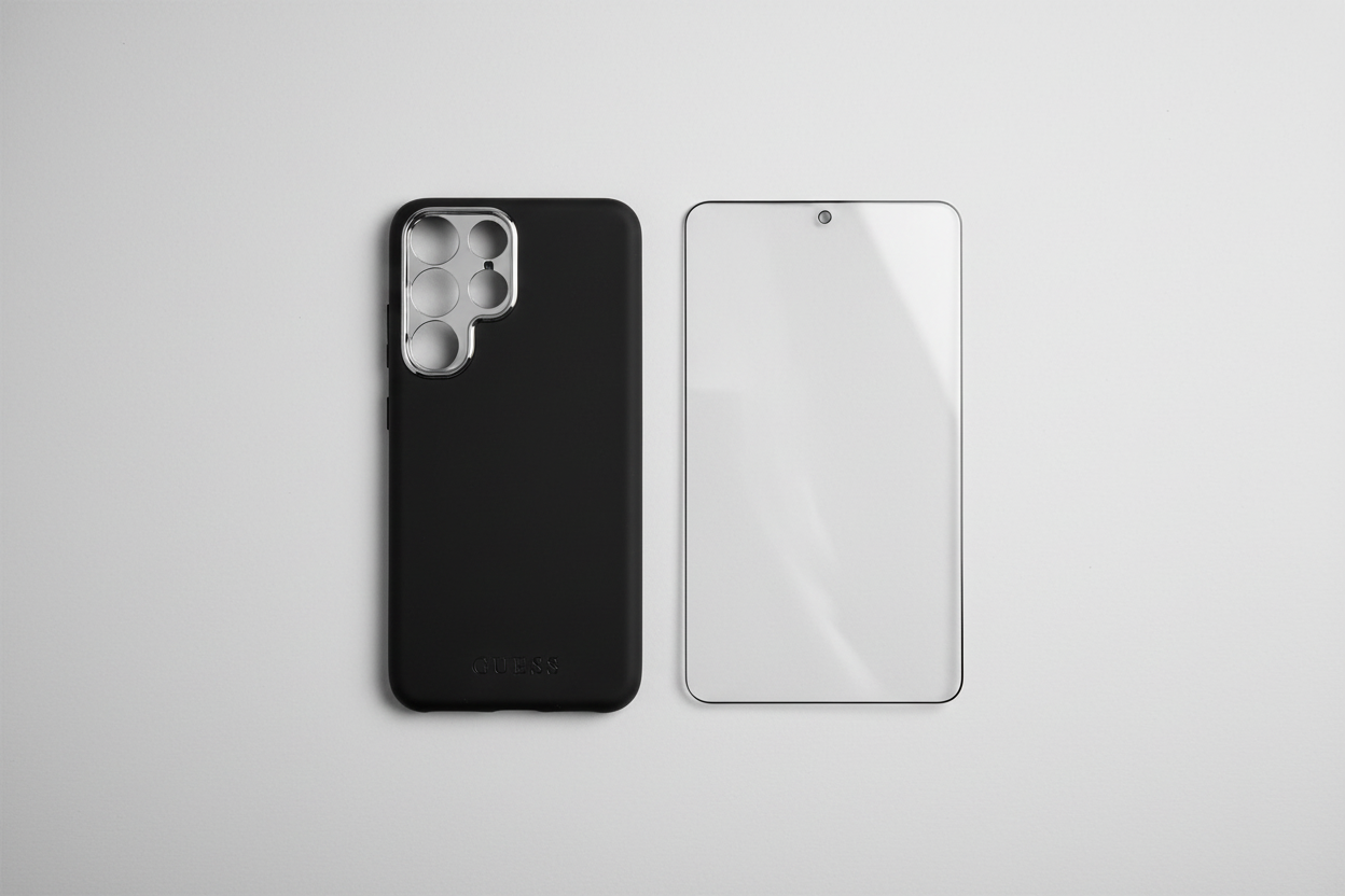 GUESS Case + Panzerglas Bundle