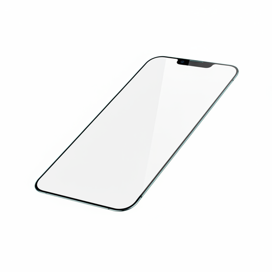 Schrägansicht des Star Case 9H Tempered Glass für iPhone 15 Pro – ultradünnes Profil