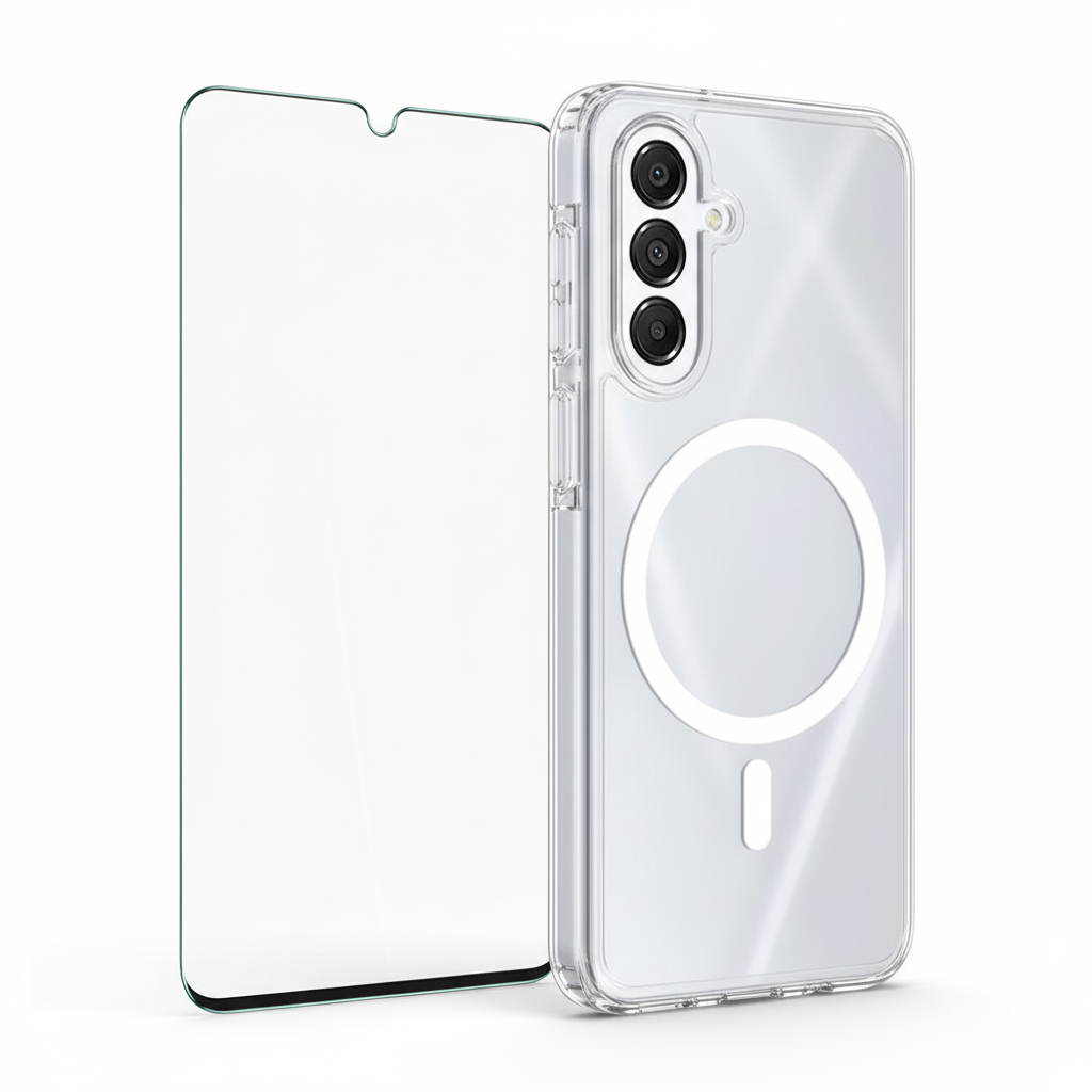 OKKES MagSafe Hülle Galaxy A17 5G – Bundle mit Panzerglas