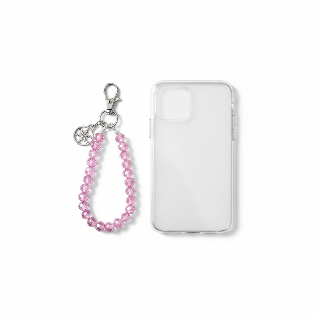Bundle – Guess Crystals Hand Strap + Smartphone Case