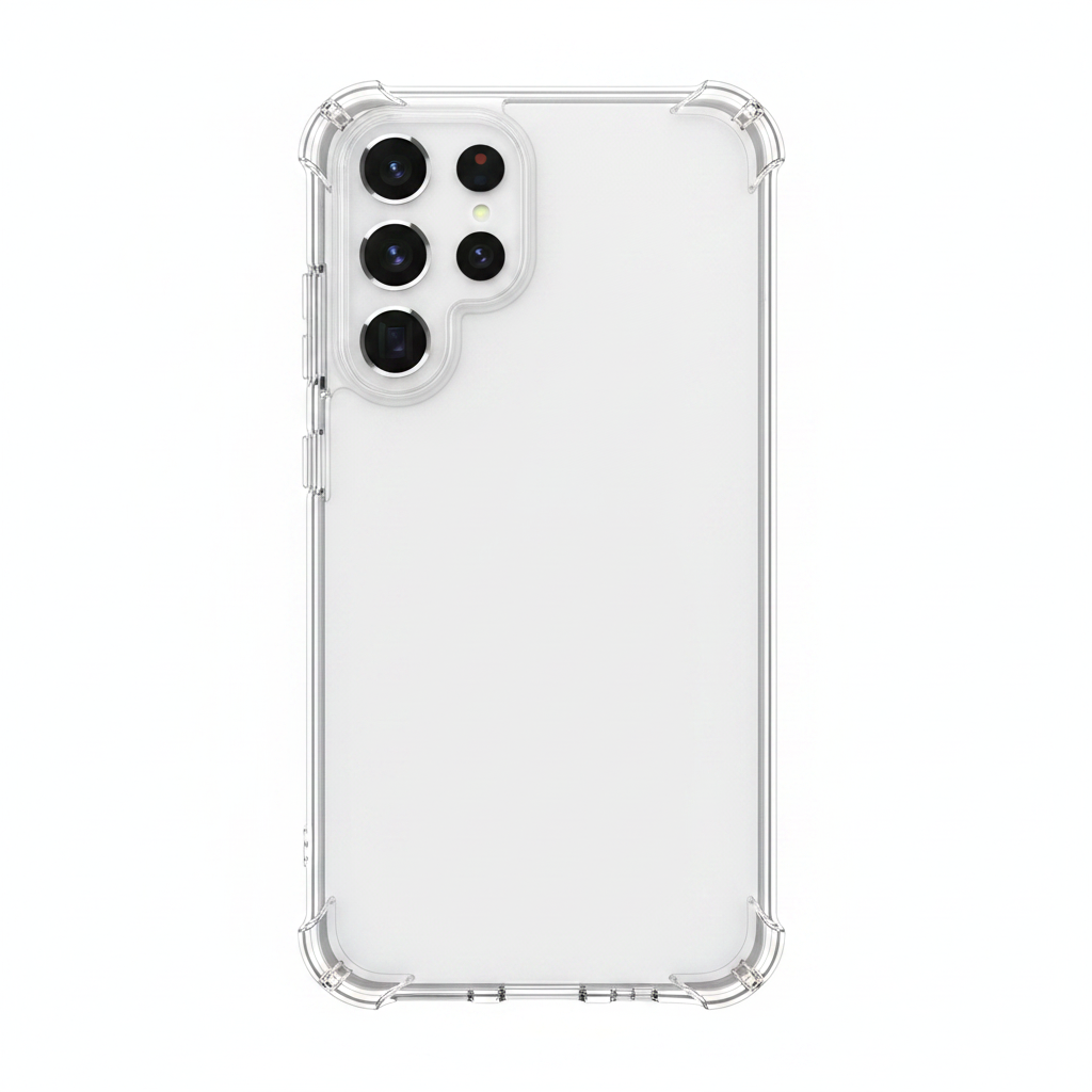 okkes Jump Plus Case Samsung Galaxy S25 Ultra Transparent – Frontansicht ohne Verpackung