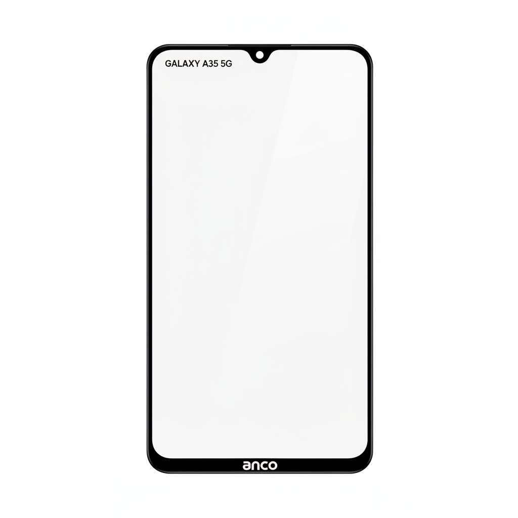 anco Tempered Glass Fullscreen Samsung Galaxy A35 5G Schwarz – Frontansicht