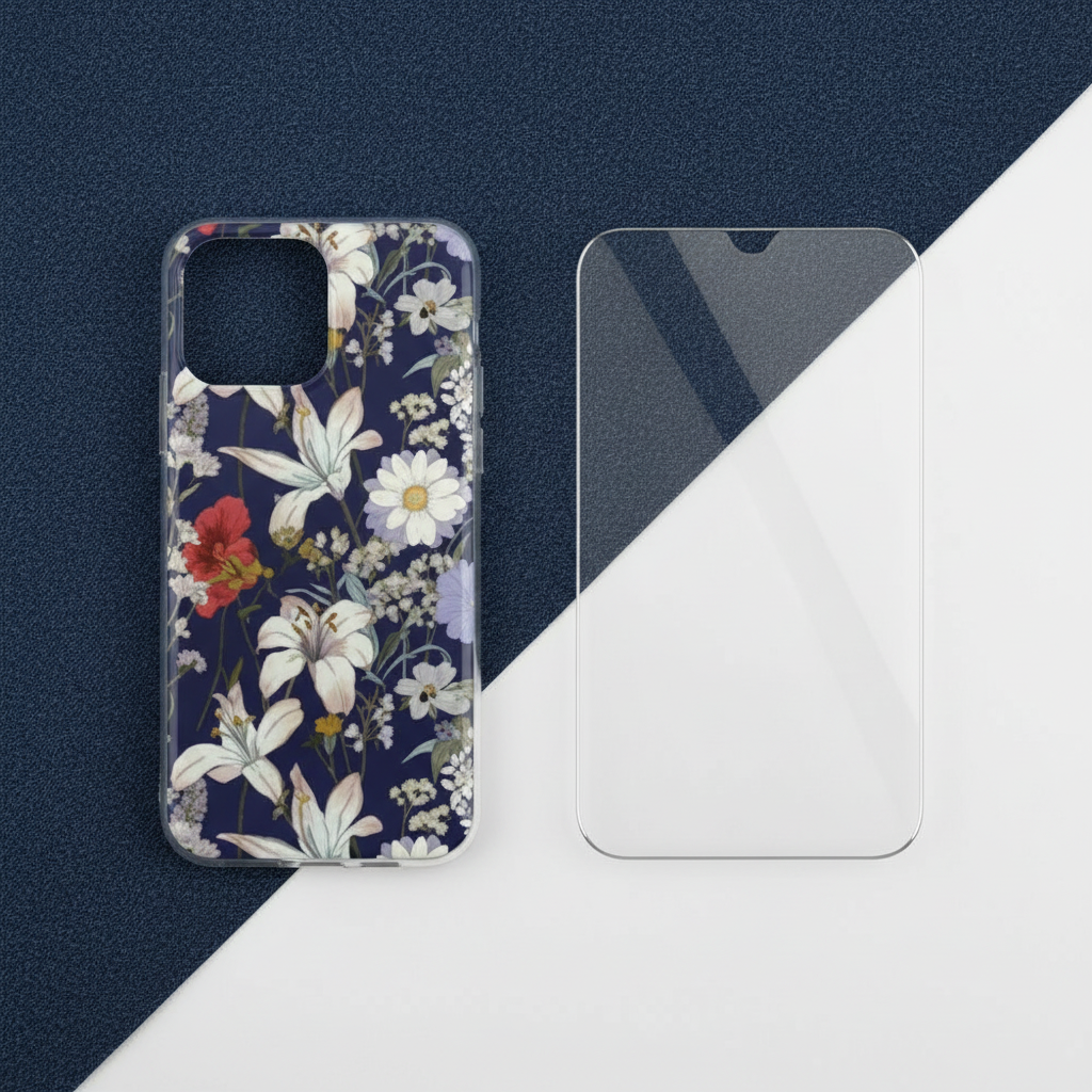 anco Flower Case Samsung Galaxy A57 5G – Bundle mit Panzerglas